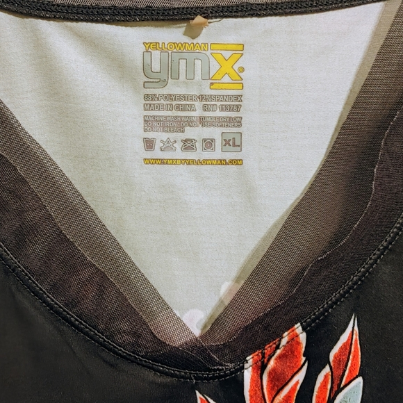 Rare YMX by Yellowman MadKool Floral Tank w/ Chiffon Neckline – Size M/L - Picture 5 of 7